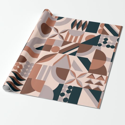 Abstrakte geometrische Mosaikform Geschenkpapier (Ungerollt)