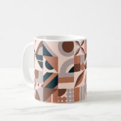 Abstrakte geometrische Mosaikform Kaffeetasse (Vorderseite Links)