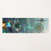 Abstrakte geometrische Muster entwickeln sich in e Yogamatte (Vorderseite (Horizontal))