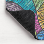 Abstrakte geometrische Muster kurviger Linien Mousepad (Ecke)