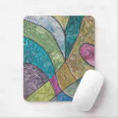 Abstrakte geometrische Muster kurviger Linien Mousepad (Mit Mouse)