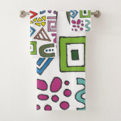 Abstrakte geometrische Muster moderner Designs Badhandtuch Set (Insitu)