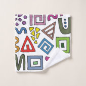 Abstrakte geometrische Muster moderner Designs Badhandtuch Set (Waschlappen)
