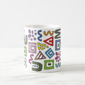 Abstrakte geometrische Muster moderner Designs Kaffeetasse (Mittel)