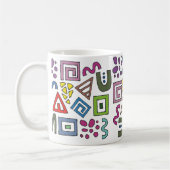Abstrakte geometrische Muster moderner Designs Kaffeetasse (Links)