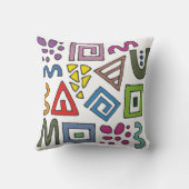Abstrakte geometrische Muster moderner Designs Kissen (Rückseite)