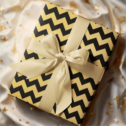 Abstrakte geometrische Muster Streifen Schwarz & G Geschenkpapier