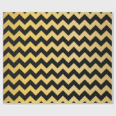 Abstrakte geometrische Muster Streifen Schwarz & G Geschenkpapier (Flach)