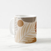Abstrakte geometrische, natürliche Formen in minim Kaffeetasse (Vorderseite Links)