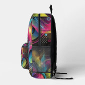Abstrakte geometrische Nebel Bedruckter Rucksack (Rechts)