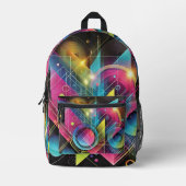 Abstrakte geometrische Nebel Bedruckter Rucksack (Vorderseite)