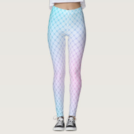 Abstrakte geometrische Netze grüner Linien Leggings