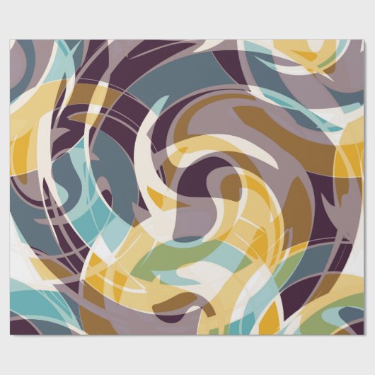 Abstrakte geometrische Objekte Graffiti grunge eff Geschenkpapier (Flach)