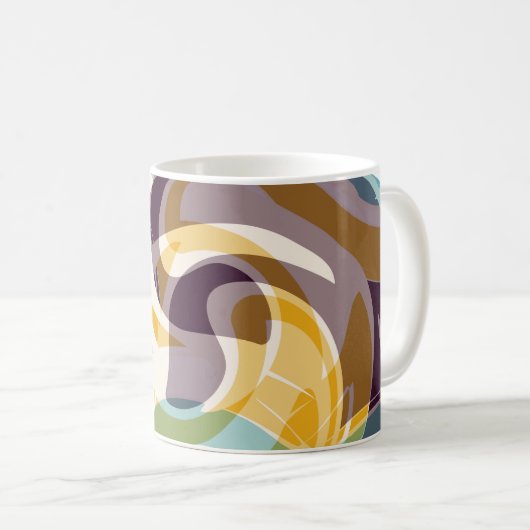 Abstrakte geometrische Objekte Graffiti grunge eff Kaffeetasse (VorderseiteRechts)