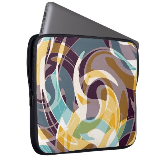 Abstrakte geometrische Objekte Graffiti grunge eff Laptopschutzhülle (Vorne Rechts)