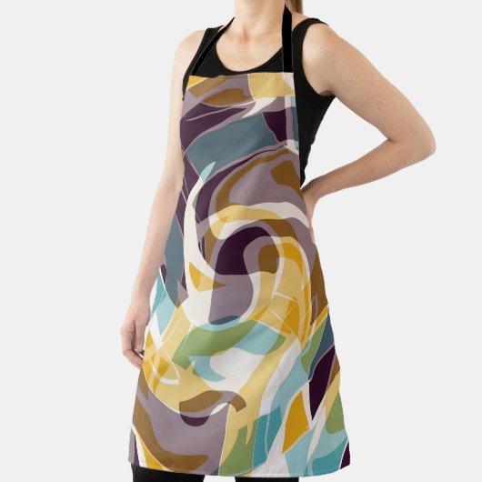 Abstrakte geometrische Objekte Graffiti grunge eff Schürze (InSitu)