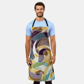 Abstrakte geometrische Objekte Graffiti grunge eff Schürze (Getragen)
