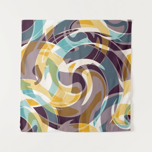 Abstrakte geometrische Objekte Graffiti grunge eff Wandteppich (Vorderseite (Horizontal))