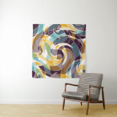 Abstrakte geometrische Objekte Graffiti grunge eff Wandteppich (Beispiel (Horizontal))