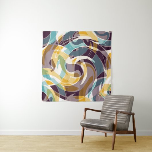 Abstrakte geometrische Objekte Graffiti grunge eff Wandteppich (Beispiel (Horizontal))