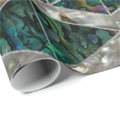 Abstrakte geometrische Ohrschnecke und Perlmutt Geschenkpapier (Rolleneckpunkt)