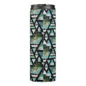 Abstrakte geometrische Palmen u. Wellen-Muster Thermosbecher (Rückseite)