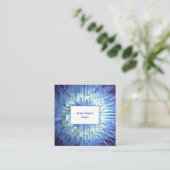 abstrakte geometrische poligonal Beschaffenheit Quadratische Visitenkarte (Stehend Vorderseite)