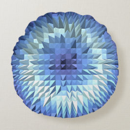 abstrakte geometrische poligonal Beschaffenheit Rundes Kissen