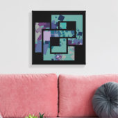 Abstrakte geometrische Quadrate Leinwanddruck (Insitu (Wohnzimmer))