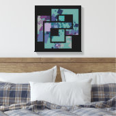 Abstrakte geometrische Quadrate Leinwanddruck (Insitu (Schlafzimmer))