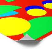 Abstrakte geometrische Quadrate Poster (Ecke)