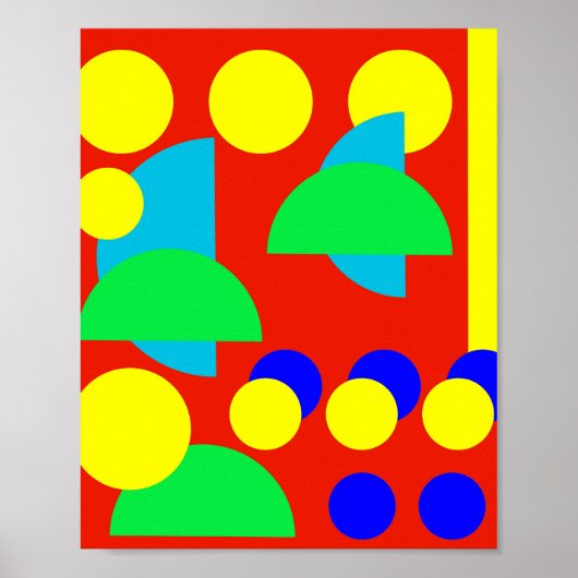 Abstrakte geometrische Quadrate Poster (Vorne)