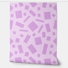 Abstrakte geometrische Quadrate und Rechtecke rosa Tapete