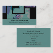 Abstrakte geometrische Quadrate Visitenkarte (Vorne/Hinten)