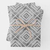 Abstrakte geometrische quadratische Fliesen Geschenkpapier Set (Beispiel)