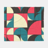 Abstrakte geometrische, rechnerische Kunstdarstell Fleecedecke (Vorderseite (Horizontal))