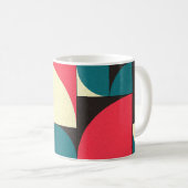 Abstrakte geometrische, rechnerische Kunstdarstell Kaffeetasse (VorderseiteRechts)