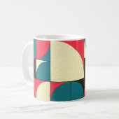 Abstrakte geometrische, rechnerische Kunstdarstell Kaffeetasse (Vorderseite Links)