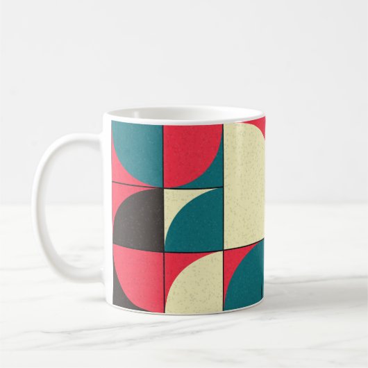 Abstrakte geometrische, rechnerische Kunstdarstell Kaffeetasse (Links)