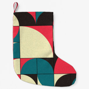Abstrakte geometrische, rechnerische Kunstdarstell Kleiner Weihnachtsstrumpf