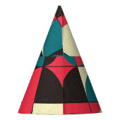 Abstrakte geometrische, rechnerische Kunstdarstell Partyhütchen (Rückseite)