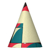 Abstrakte geometrische, rechnerische Kunstdarstell Partyhütchen (Links)