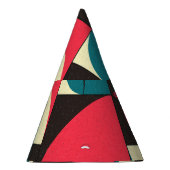 Abstrakte geometrische, rechnerische Kunstdarstell Partyhütchen (Rechts)