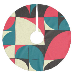 Abstrakte geometrische, rechnerische Kunstdarstell Polyester Weihnachtsbaumdecke