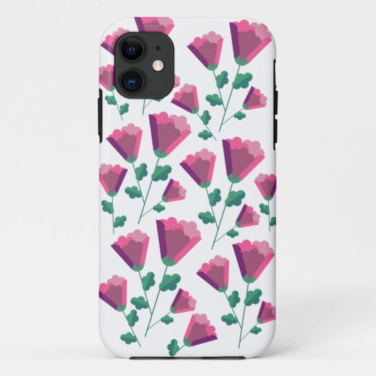 Abstrakte geometrische rosa Blume Case-Mate iPhone Hülle (Rückseite)
