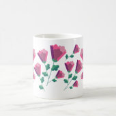 Abstrakte geometrische rosa Blume Kaffeetasse (Mittel)