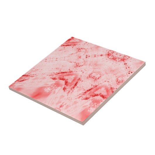 Abstrakte geometrische rosa Keramik Fliese (Seite)