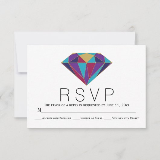 Abstrakte geometrische RSVP-Karte RSVP Karte (Vorderseite)
