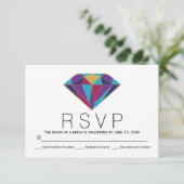 Abstrakte geometrische RSVP-Karte RSVP Karte (Stehend Vorderseite)
