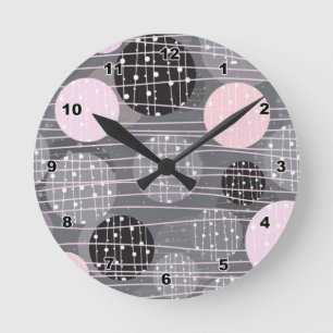 Abstrakte geometrische Rundkreise Runde Wanduhr